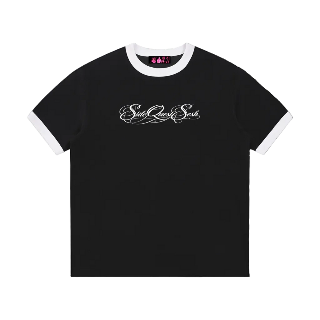 CURSIVE RINGER TEE